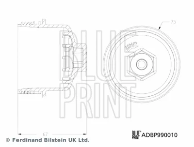 ADBP990010 BLUE PRINT Крышка, корпус масляного фильтра