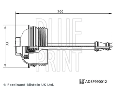 ADBP990012 BLUE PRINT Крышка, корпус масляного фильтра