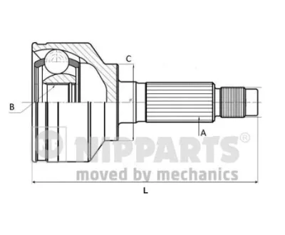 Шарнирный комплект, приводной вал NIPPARTS J2820300