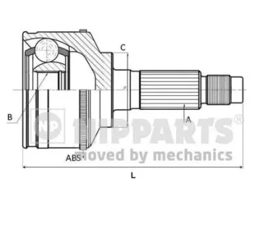 N2827031 NIPPARTS Шарнирный комплект, приводной вал