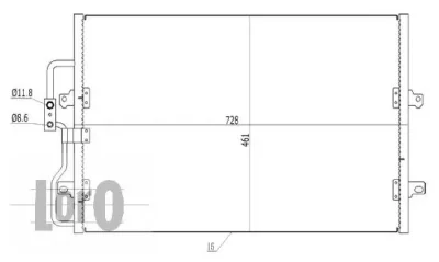 Радиатор кондиционера LORO 009-016-0018