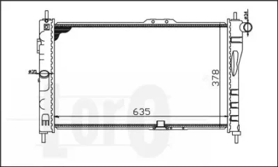 011-017-0006 LORO Радиатор охлаждения двигателя