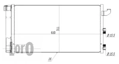 016-016-0001 LORO Радиатор кондиционера