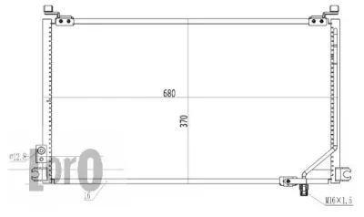 Радиатор кондиционера LORO 017-016-0004
