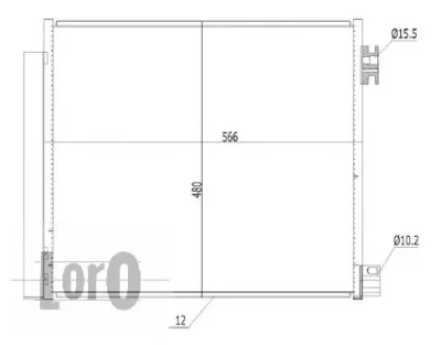 Радиатор кондиционера LORO 035-016-0006