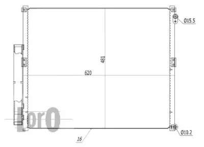 Радиатор кондиционера LORO 051-016-0022