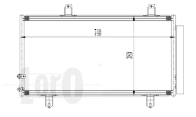 Радиатор кондиционера LORO 051-016-0025