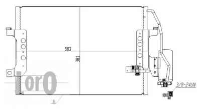 Радиатор кондиционера LORO 054-016-0005