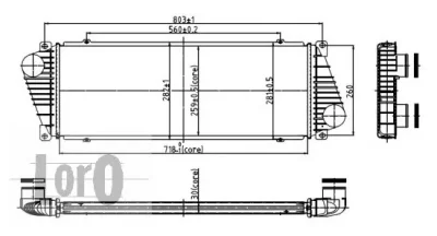 054-018-0001 LORO Интеркулер (радиатор интеркулера)