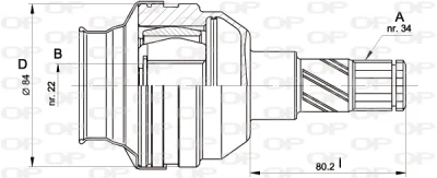 CVJ5427.20 OPEN PARTS Шарнирный комплект, приводной вал