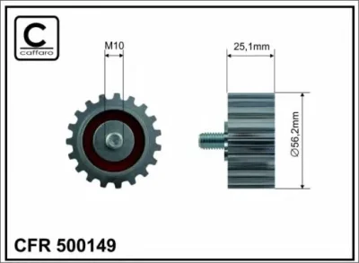 500149 CAFFARO Ролик-натяжитель ремня ГРМ