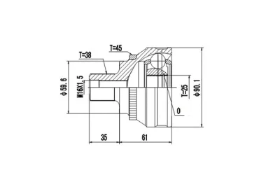 DCV803014 DYNAMATRIX Шарнирный комплект, приводной вал