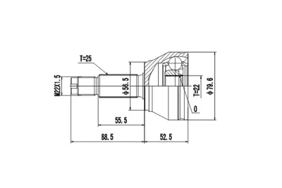 DCV818004 DYNAMATRIX Шарнирный комплект, приводной вал