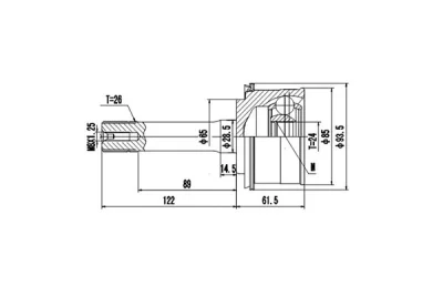 DCV827002 DYNAMATRIX Шарнирный комплект, приводной вал