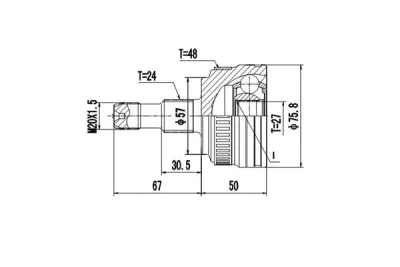 DCV835003 DYNAMATRIX Шарнирный комплект, приводной вал