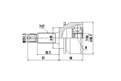 DCV856004 DYNAMATRIX Шарнирный комплект, приводной вал