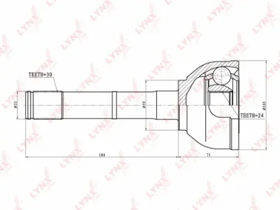 Шарнирный комплект, приводной вал LYNXAUTO CO-7529