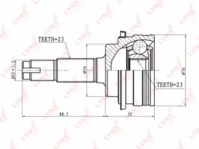 Шарнирный комплект, приводной вал LYNXAUTO CO-7539