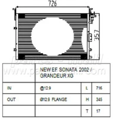 PXNCA-069 PARTS-MALL Радиатор кондиционера
