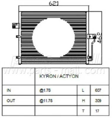 Радиатор кондиционера PARTS-MALL PXNCD-014