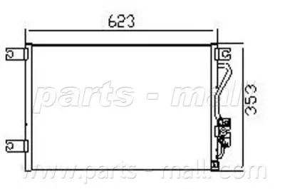 PXNCG-012 PARTS-MALL Радиатор кондиционера