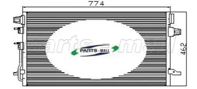 PXNCX-017D PARTS-MALL Радиатор кондиционера