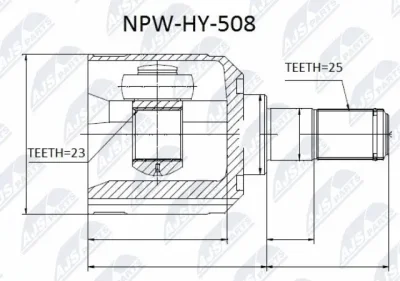 Шарнирный комплект, приводной вал NTY NPW-HY-508
