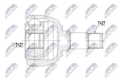 Шарнирный комплект, приводной вал NTY NPW-ME-085
