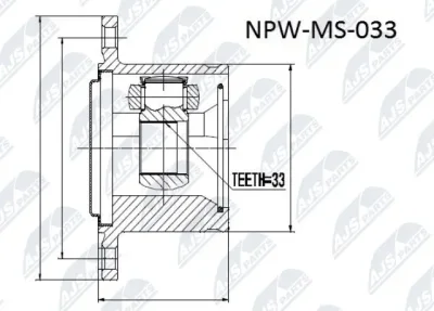 Шарнирный комплект, приводной вал NTY NPW-MS-033