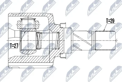 Шарнирный комплект, приводной вал NTY NPW-PL-058