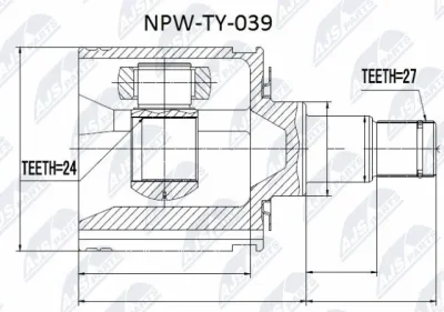 NPW-TY-039 NTY Шарнирный комплект, приводной вал