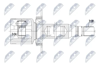 Шарнирный комплект, приводной вал NTY NPW-VV-086