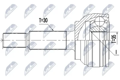 Шарнирный комплект, приводной вал NTY NPZ-CH-034