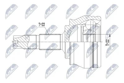 NPZ-FT-001 NTY Шарнирный комплект, приводной вал
