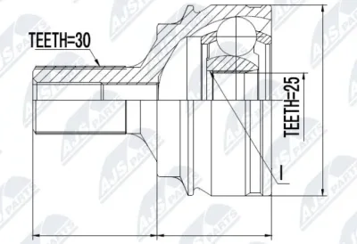 Шарнирный комплект, приводной вал NTY NPZ-ME-016