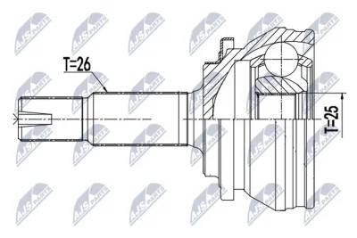 Шарнирный комплект, приводной вал NTY NPZ-TY-013