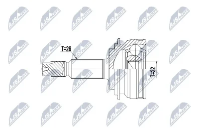 Шарнирный комплект, приводной вал NTY NPZ-TY-101