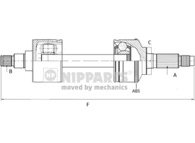 N2800300 NIPPARTS Приводной вал