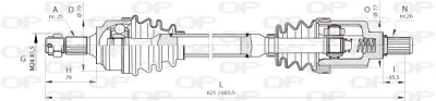 DRS6368.00 OPEN PARTS Приводной вал