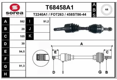 T68458A1 EAI Приводной вал