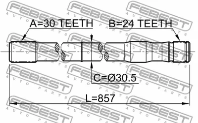 Приводной вал FEBEST 0112-LC80LH