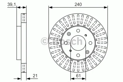 0 986 479 U15 BOSCH Тормозной диск