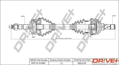 DP2110.10.0483 Dr!ve+ Приводной вал