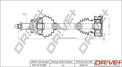 DP2110.10.0885 Dr!ve+ Приводной вал