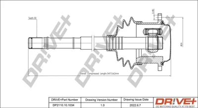 DP2110.10.1034 Dr!ve+ Приводной вал