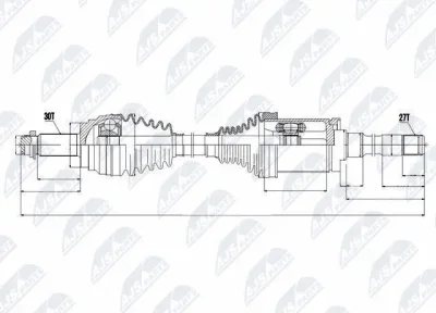 Приводной вал NTY NPW-BM-016