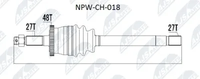 Приводной вал NTY NPW-CH-018