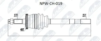 Приводной вал NTY NPW-CH-019