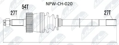 Приводной вал NTY NPW-CH-020