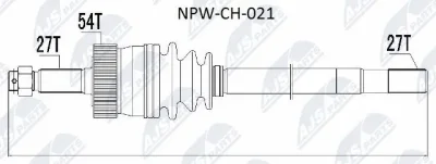 Приводной вал NTY NPW-CH-021